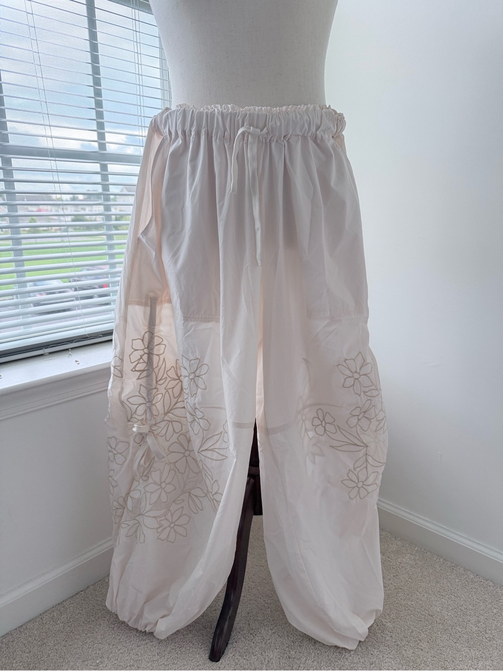 Free People Wild Bloom Pants in Ivory